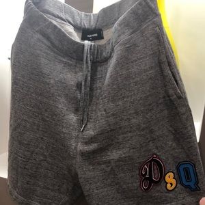 Dsquared branded logo shorts grey melange